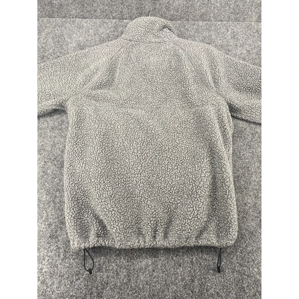 Carhartt Sherpa Fleece Pullover Jacket Women S Gray Relaxed Fit Snap Neck 2258